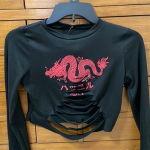 Long sleeve crop top